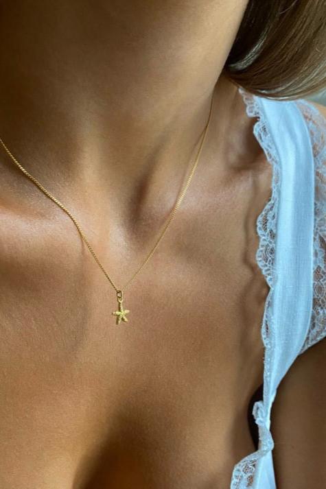 Starfish Necklace Gold