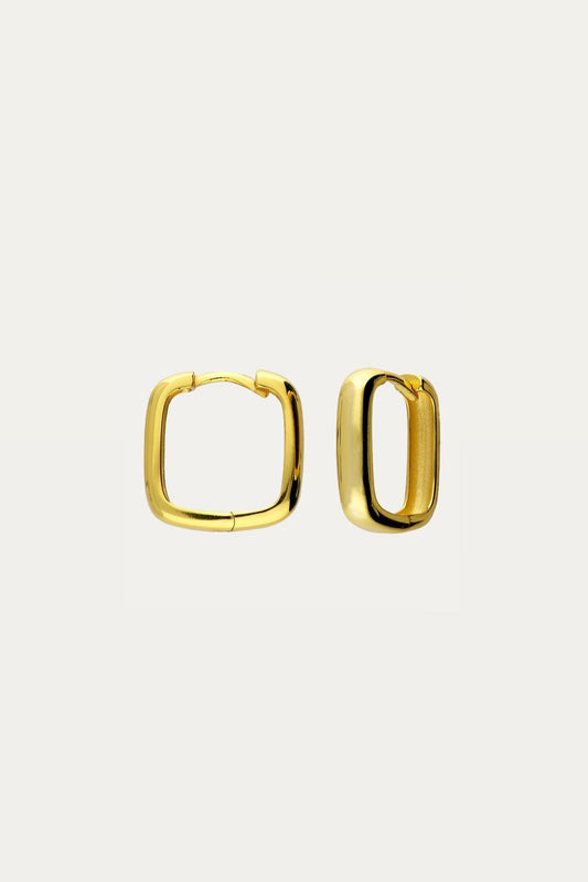 Basic Square Hoops Gold