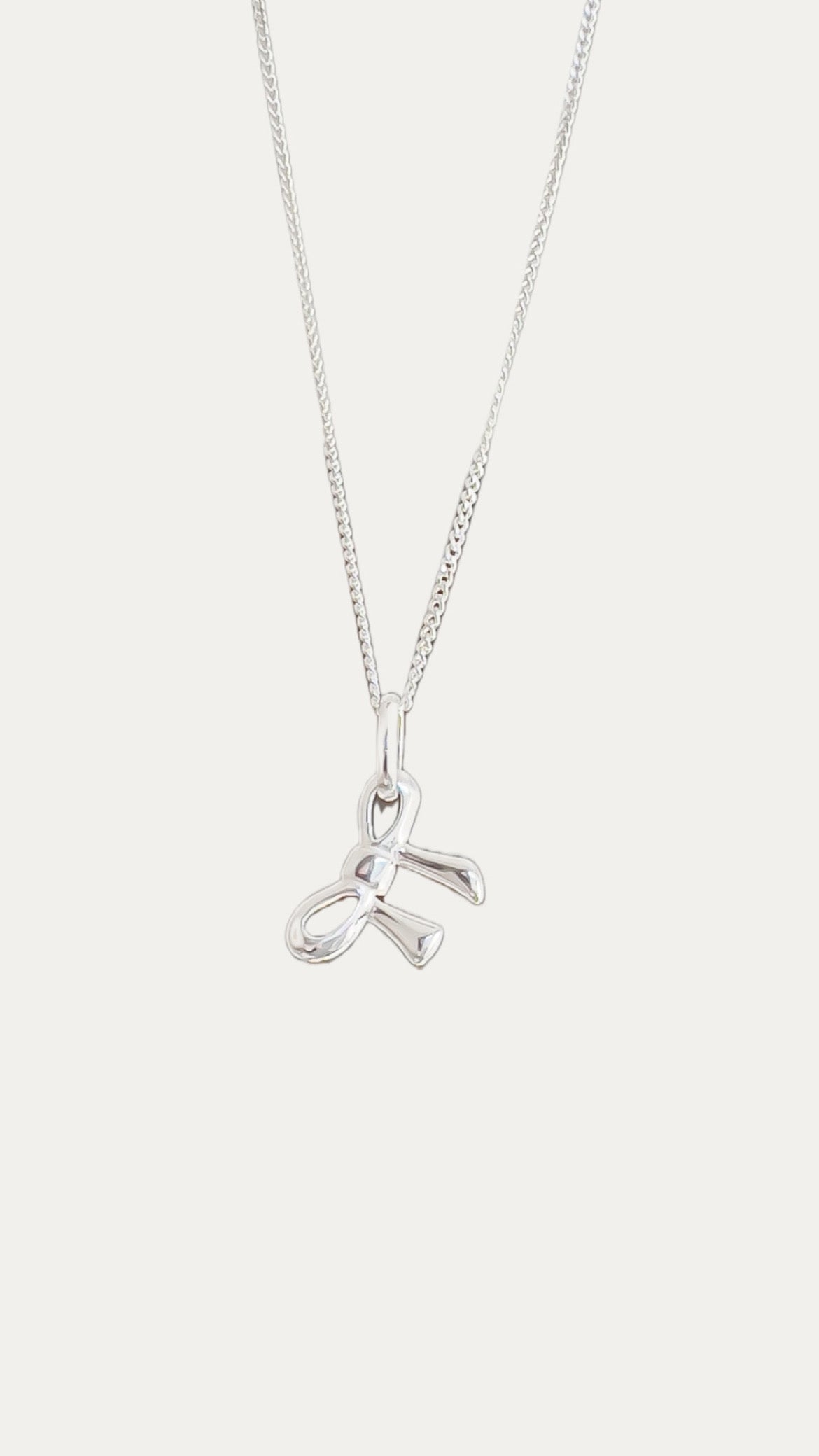 Bow Necklace Silver