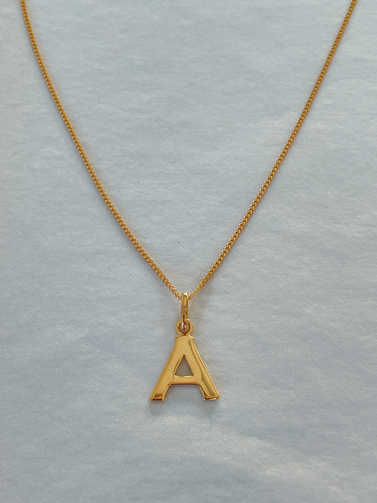 Letter Necklace Gold